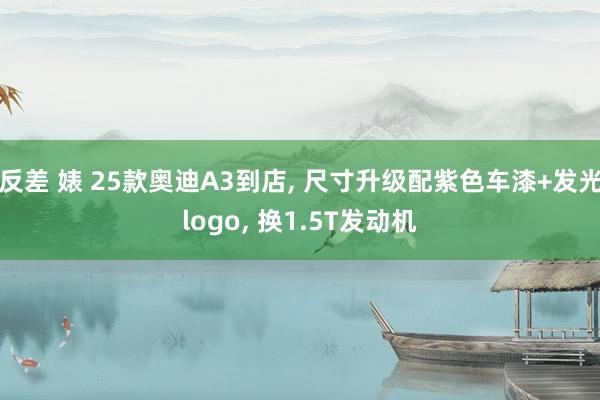 反差 婊 25款奥迪A3到店， 尺寸升级配紫色车漆+发光logo， 换1.5T发动机