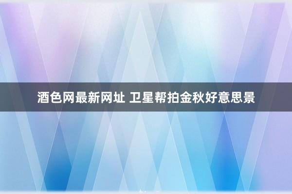 酒色网最新网址 卫星帮拍金秋好意思景