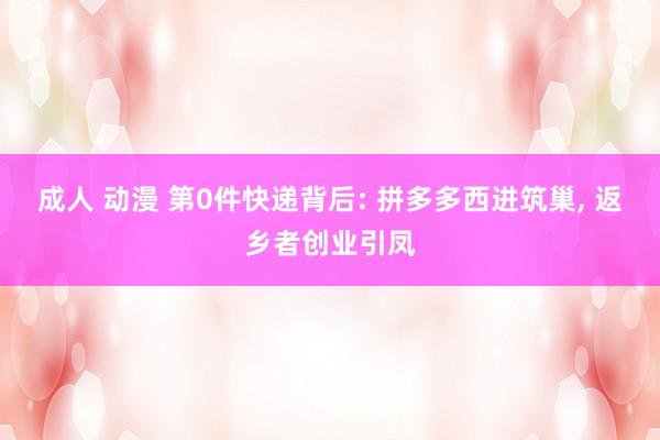 成人 动漫 第0件快递背后: 拼多多西进筑巢， 返乡者创业引凤